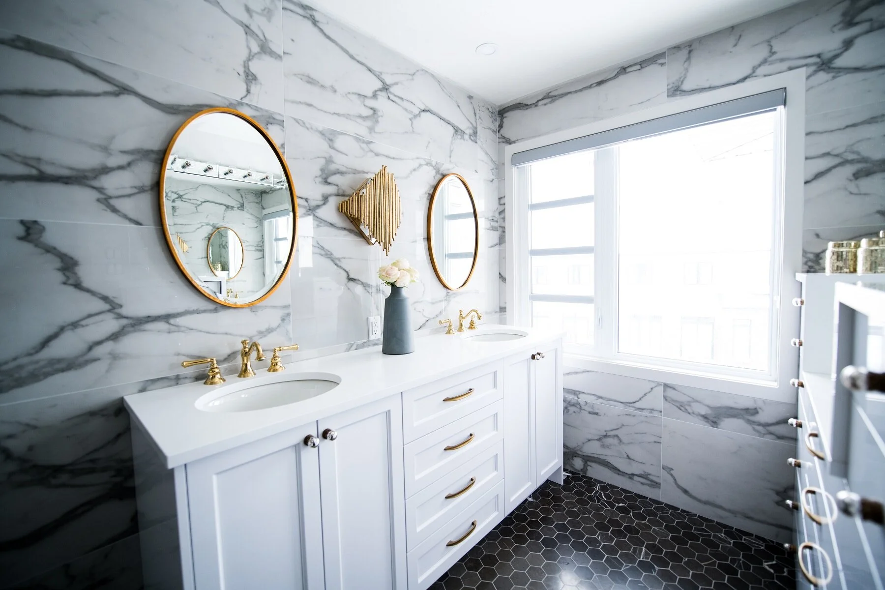 Staged bathrooms on sale